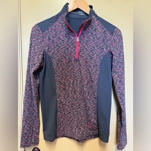 SPYDER Top/Base Layer 1/4 Zip Gray/Pink Size 6